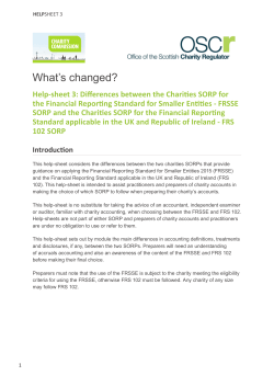 FRSSE - Charities SORP