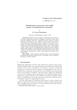 Saddle points of Hamiltonian trajectories in mathematical economics