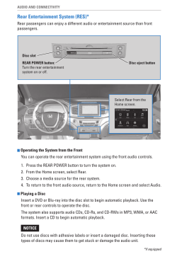 Rear Entertainment System (RES)
