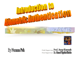 Introduction to Biometrics.