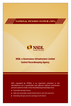 NPS Booklet - NSDL e-Governance Infrastructure Limited