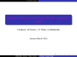 Big rms behavior and monopolistically competitive fringe