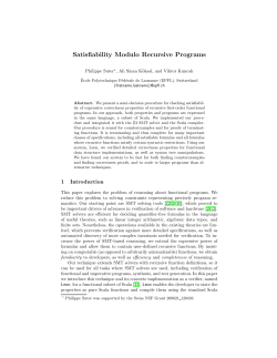 Satisfiability Modulo Recursive Programs - LARA