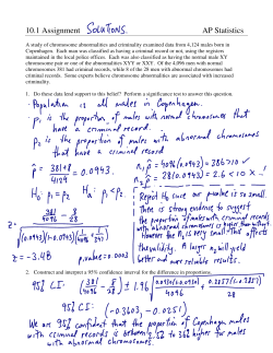 10.1 Assignment AP Statistics