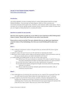 Design Journal prompts