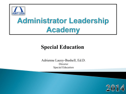 Administrator Leadership Academy Special Education