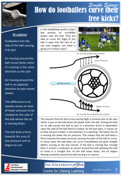 How do footballers curve their free kicks?