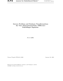 Inverse Problem and Darboux Transformations for Two{Dimensional