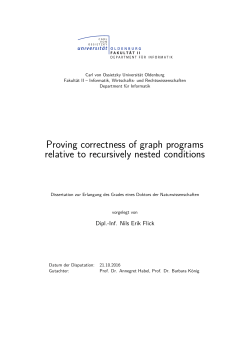 Proving correctness of graph programs relative to recursively nested