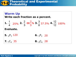 experimental probability