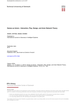 Games as Actors - Interaction, Play, Design, and Actor Network Theory
