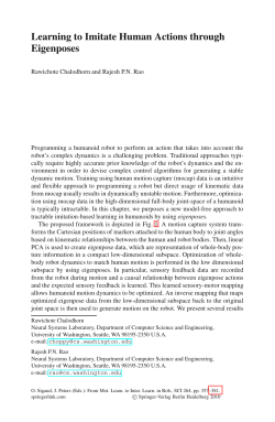 Learning to Imitate Human Actions through Eigenposes