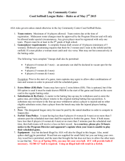NEW 2016 Co-Ed Rules - Jay Community Center
