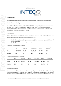 ASX Announcement Scheme Outcome 28.10.16 (5723671).DOCX