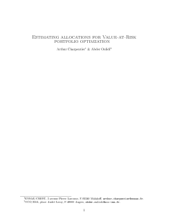 Estimating allocations for Value-at