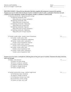 Statistics and Probability Name: Review for Chapter 7 and 8 Exam