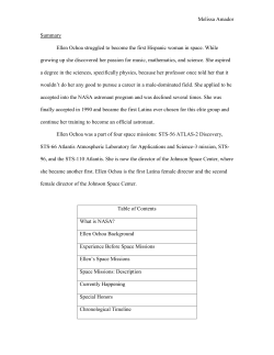 Melissa Amador Summary Ellen Ochoa struggled to become the first