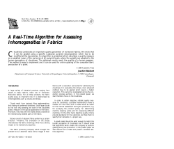 A Real-Time Algorithm for Assessing Inhomogeneities in Fabrics