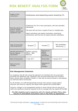 Hosting Conferences Risk Assessment