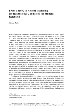 From Theory to Action: Exploring the Institutional Conditions for