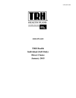 TRH Health Individual (Self-Only) Direct Choice January 2015