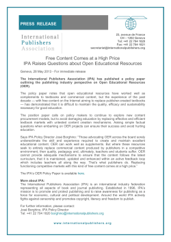 Free Content Comes at a High Price IPA Raises Questions about