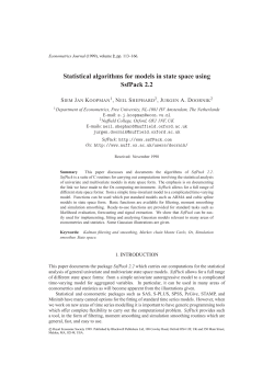 Statistical algorithms for models in state space using SsfPack 2.2