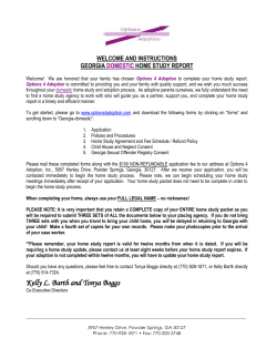 Home Study Checklist/ Instructions