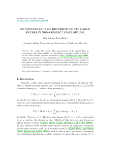 on convergence of recursive monte carlo filters in non