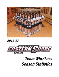 Team Win/Loss Season Statistics