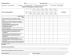 Education Record - American Diabetes Association
