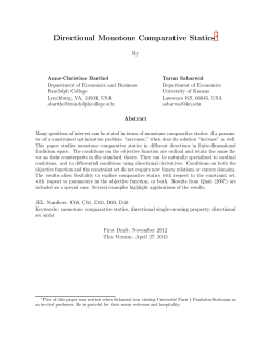 Directional Monotone Comparative Statics
