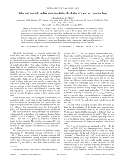 Stable and unstable surface evolution during the