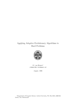 Applying Adaptive Evolutionary Algorithms to Hard Problems