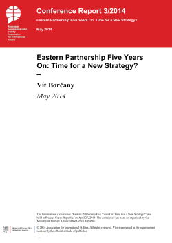 Eastern Partnership Five Years On: Time for a New Strategy? &ndash; V&iacute;t
