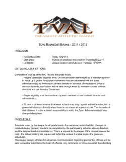 Boys Basketball Bylaws - Dublin Unified School District