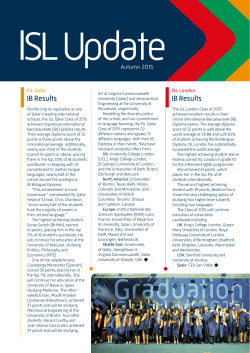 IB Results IB Results - International School of London