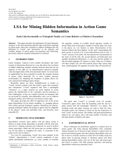 LSA for Mining Hidden Information in Action Game Semantics