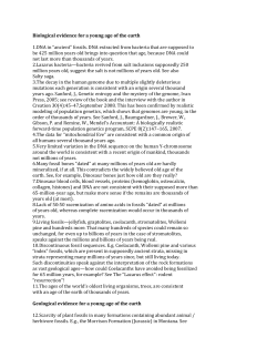 Doc: Evidence for a Young Earth
