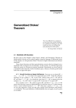 Generalized Stokes` Theorem