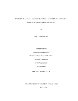 FACTORS THAT MAY LEAD INSTRUCTIONAL COACHES TO