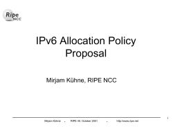IPv6 Allocation Policy Proposal