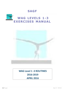 sagf wag levels 1 - 3 exercises manual