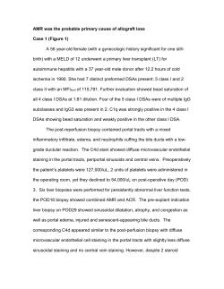 AMR was the probable primary cause of allograft loss Case 1