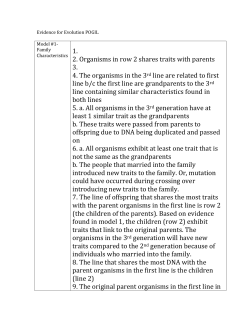 Evidence for Evolution POGIL Model #1