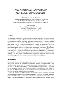 computational aspects of cohesive&ndash;zone models