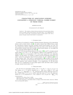 CHARACTERS OF ASSOCIATION SCHEMES CONTAINING A