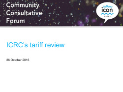 CCF presentation - Tariff review - 26 October 2016