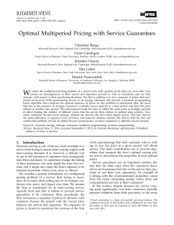Optimal Multi-Period Pricing with Service Guarantees