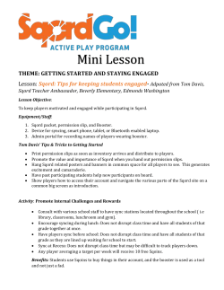 Lesson 4 &ndash; Tips for keeping Students engaged